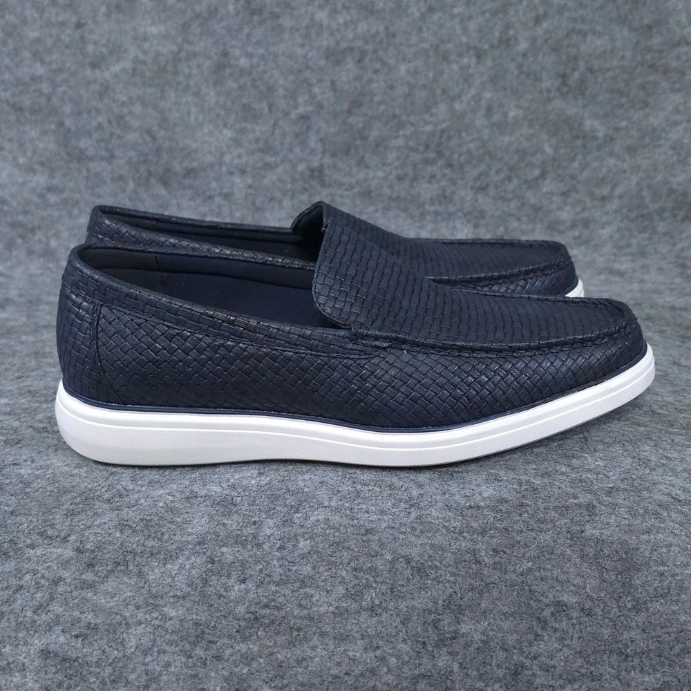 Giorgio Brutini Ren Navy Woven Loafers Mens 11 M Memory Foam Slip On Shoes
